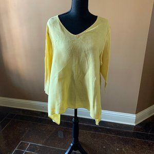 Yellow Linen Top